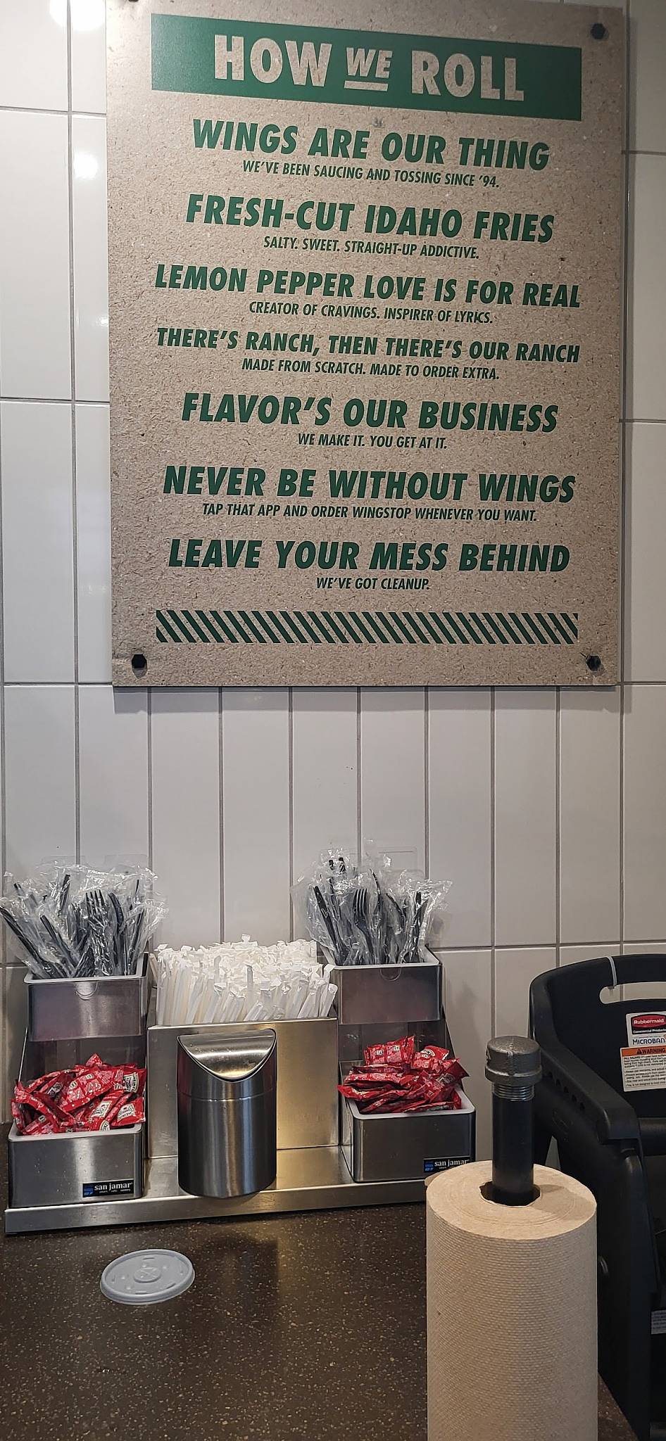 Wingstop меню
