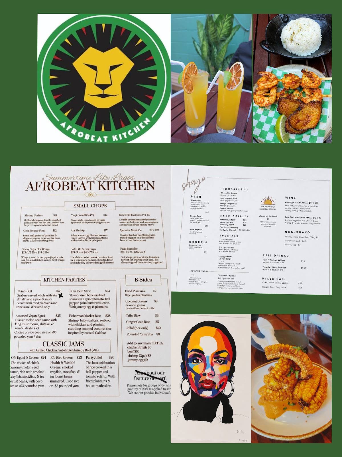 Afrobeat Kitchen /Bar меню