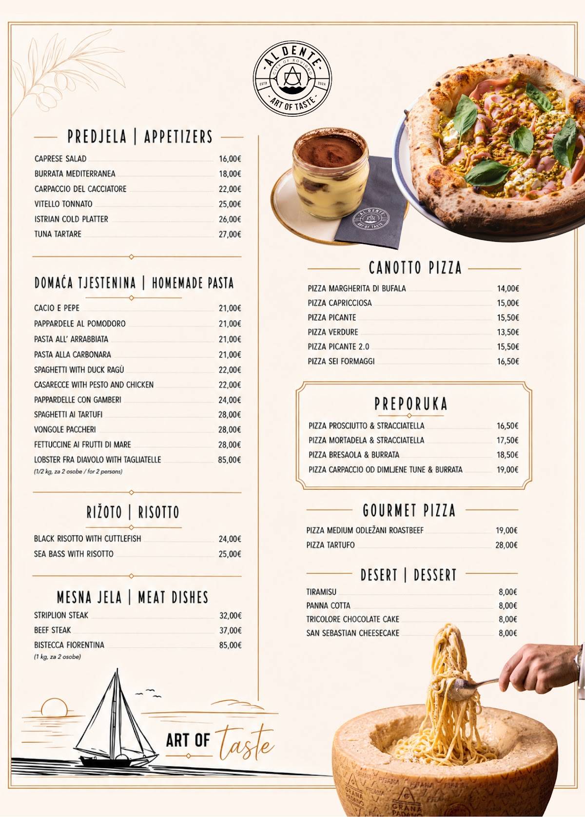 Al Dente Rovinj Old Town меню