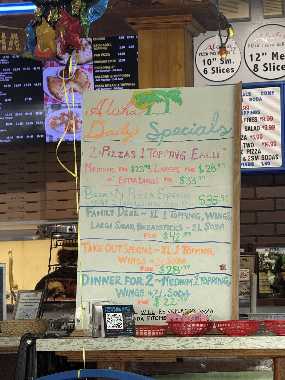 Aloha Pizza and Pasta меню
