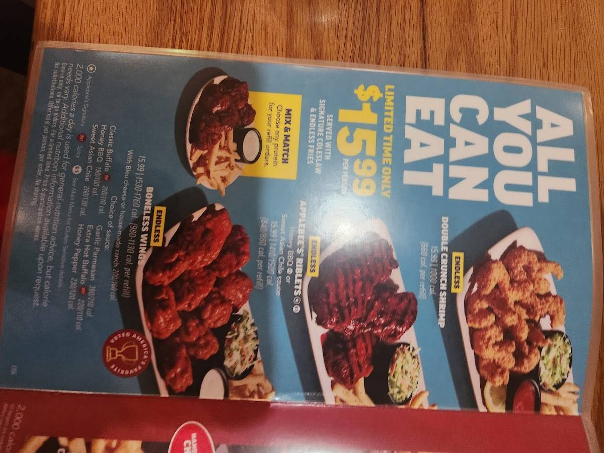 Applebee's Grill + Bar меню