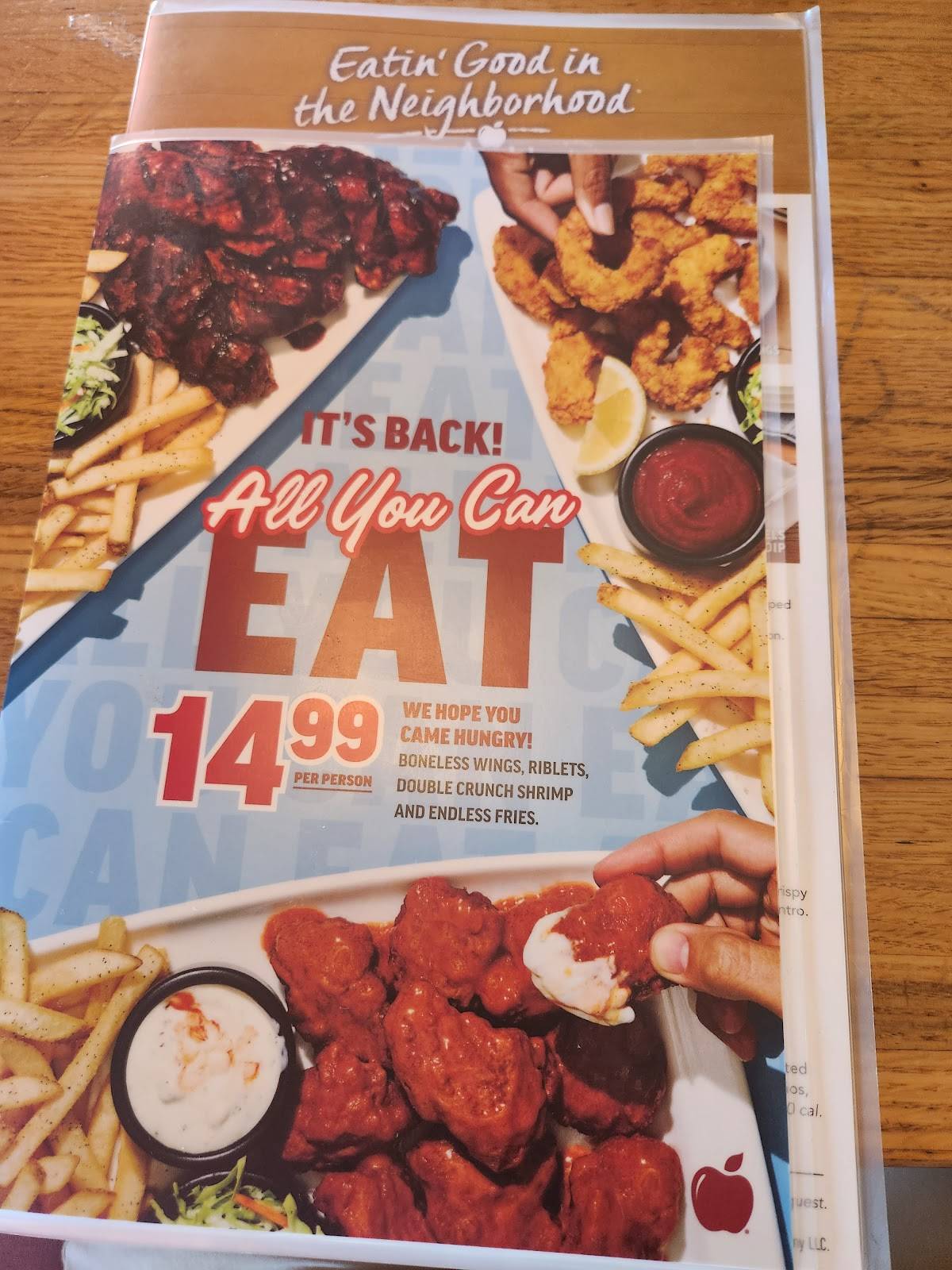 Applebee's Grill + Bar меню