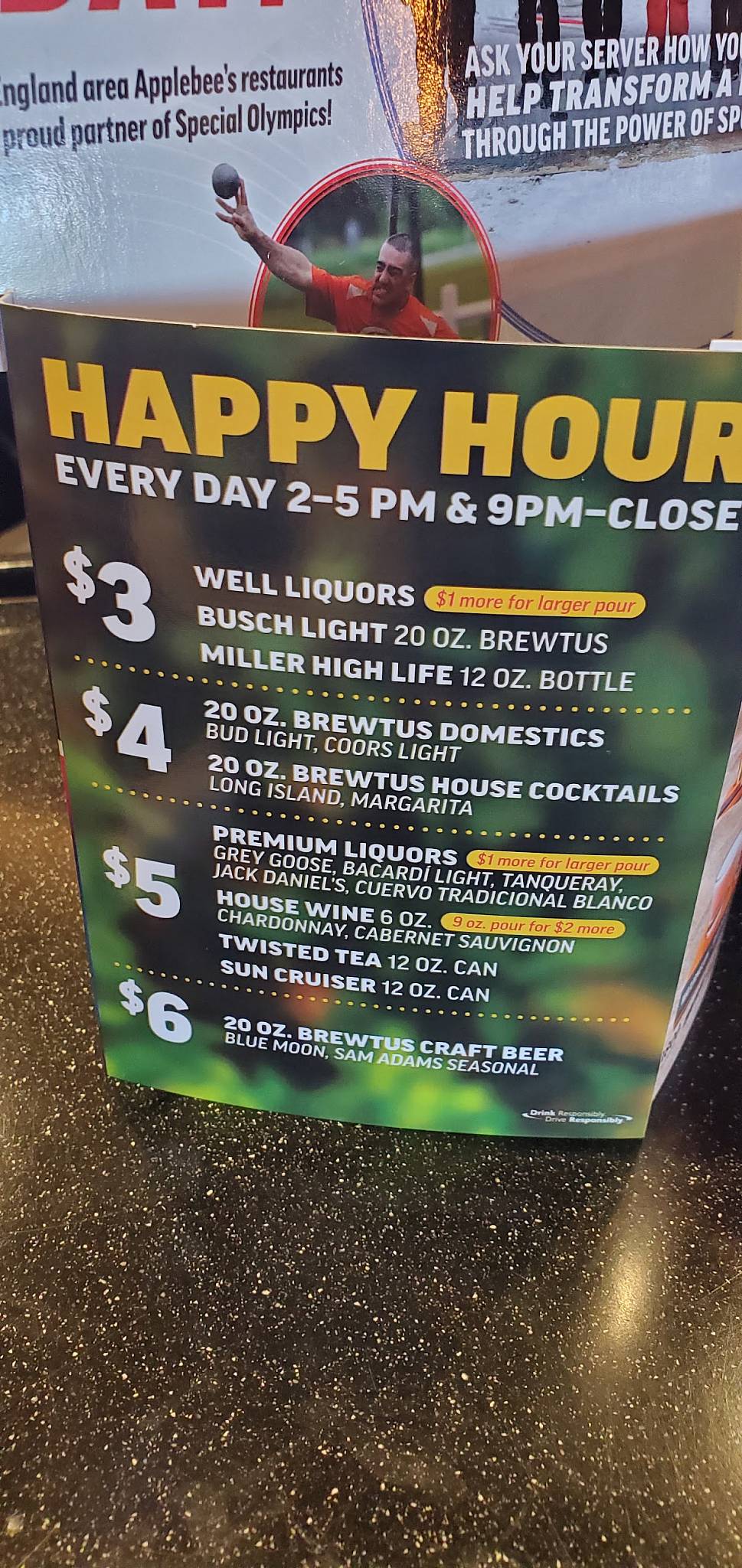 Applebee's Grill + Bar меню