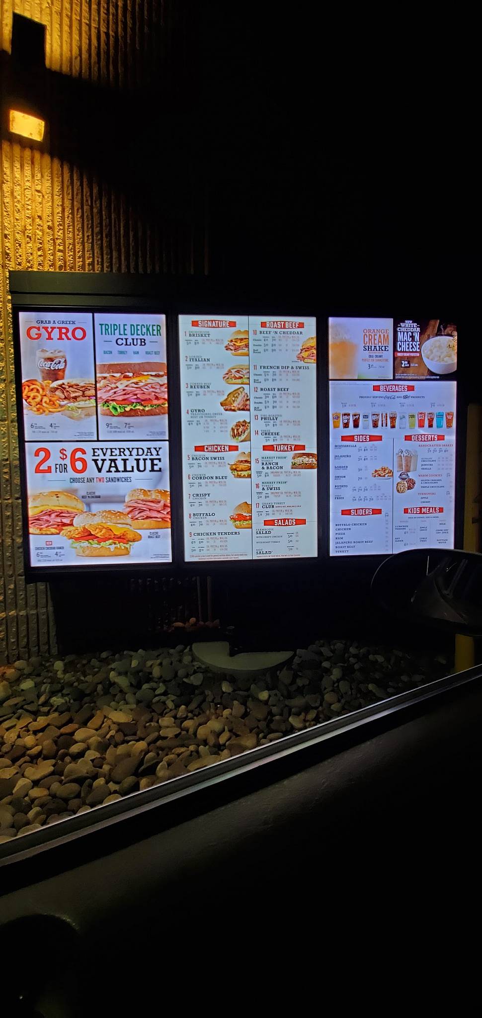 Arby's меню