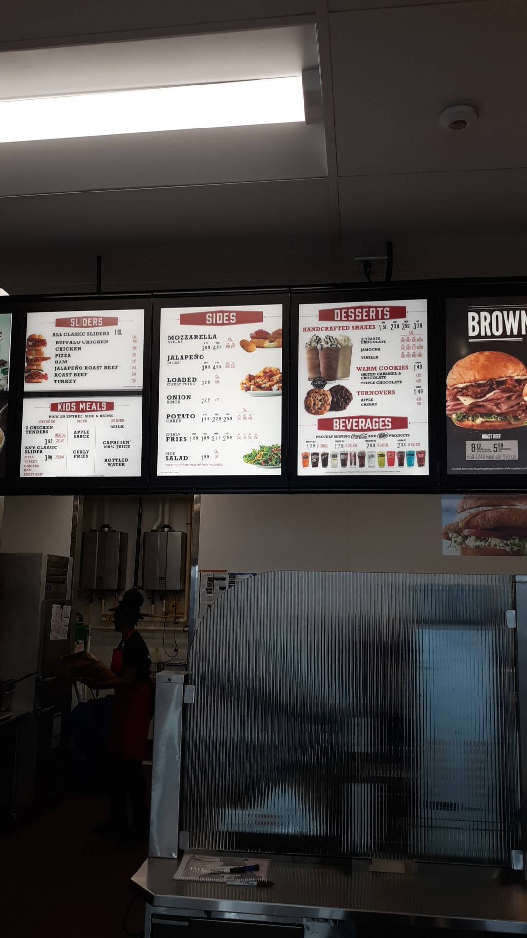 Arby's меню