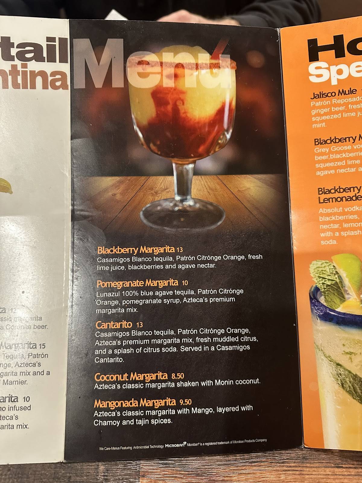 Azteca Mexican Restaurant меню