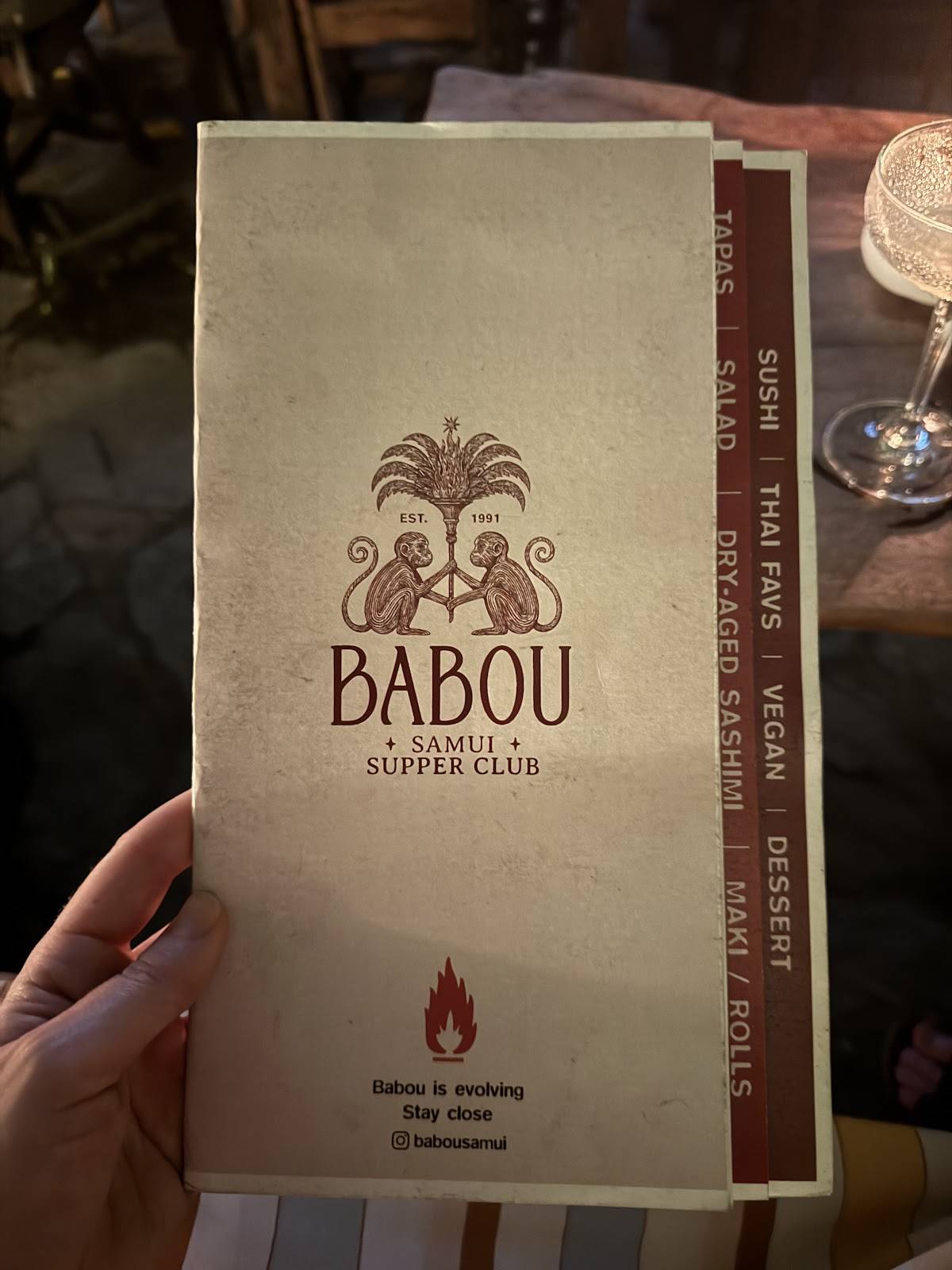 BABOU меню