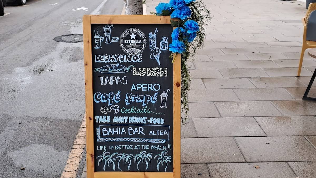 Bahía Bar Altea меню