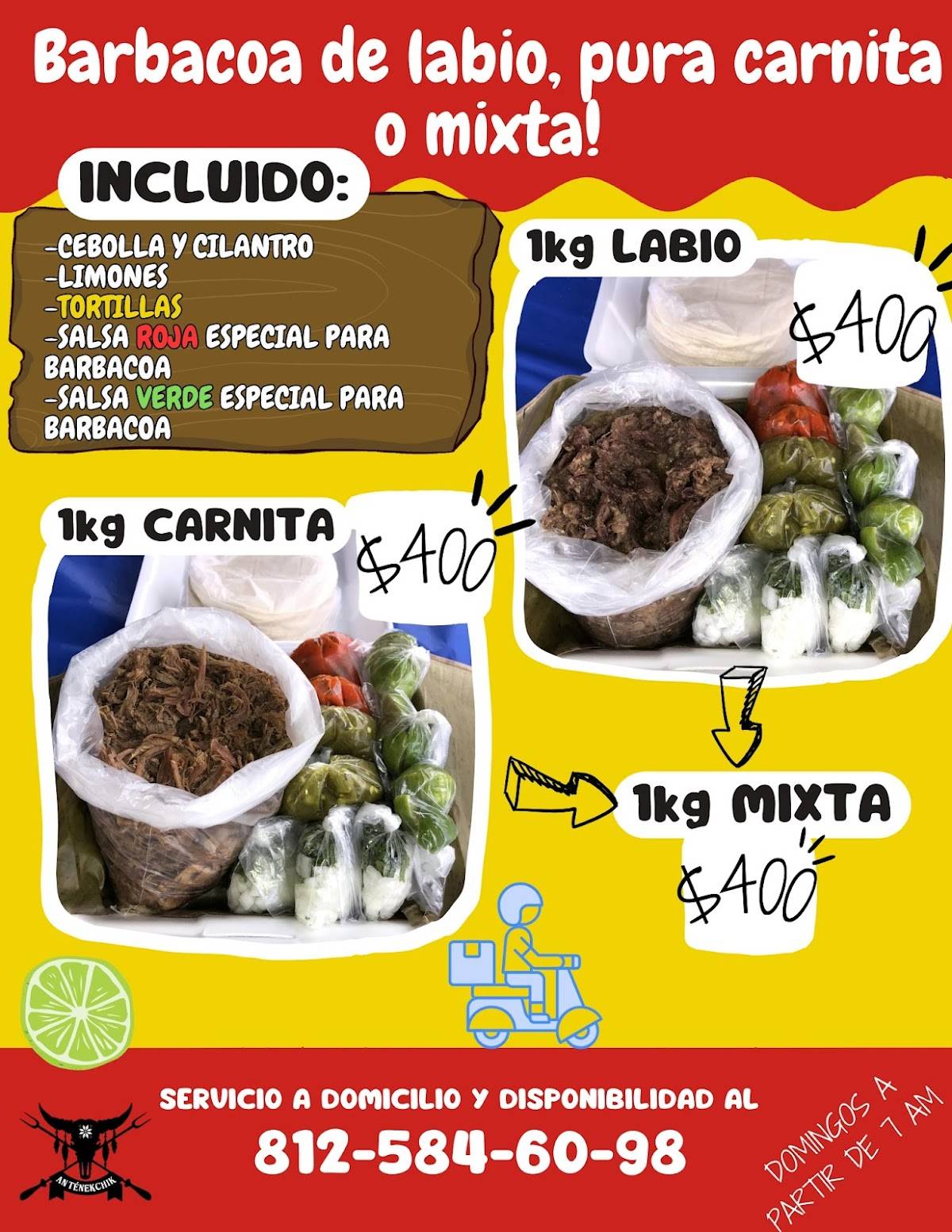 Barbacoa y Menudo “An Ténekchik” меню