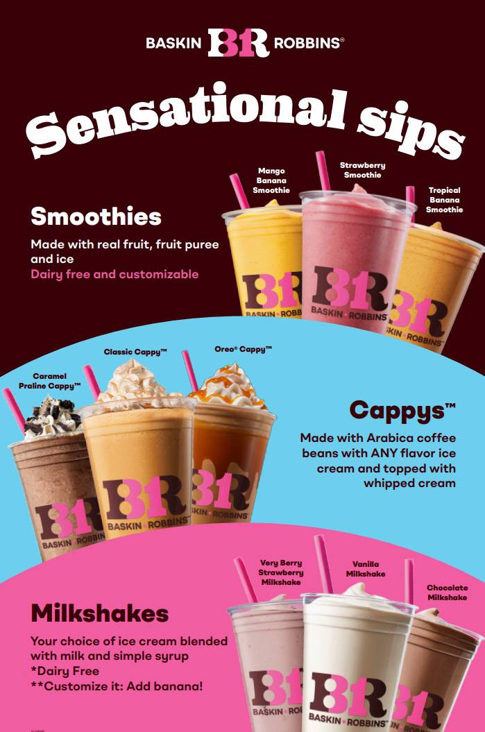 Baskin-Robbins меню
