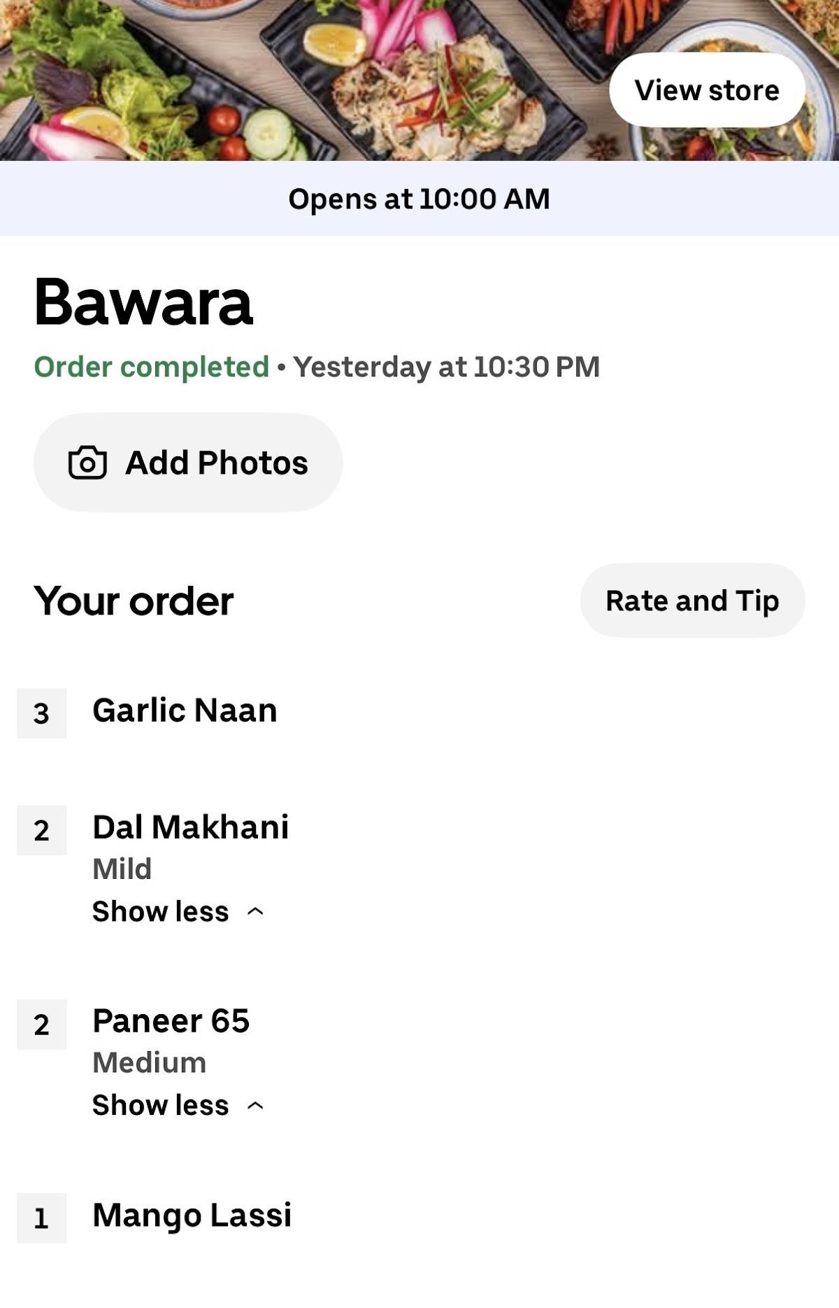 Bawara Indian & Hakka Cuisine меню