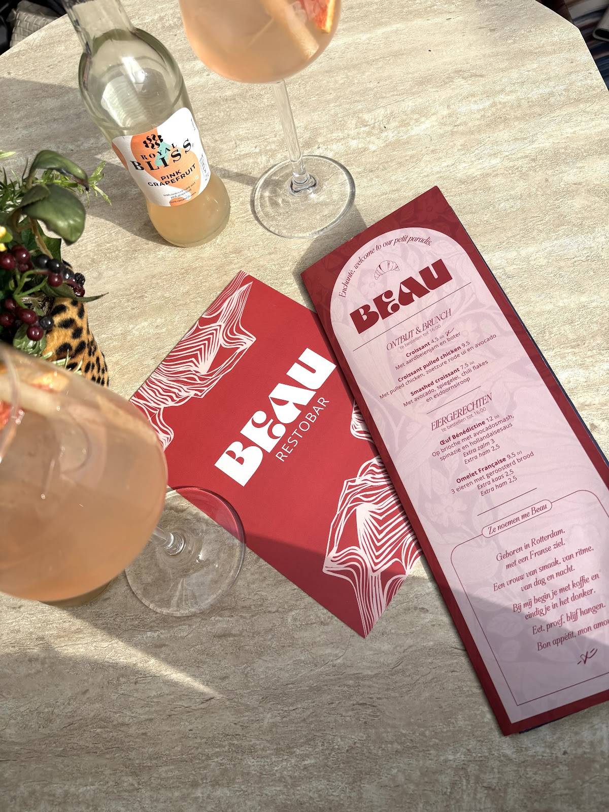 Beau Restobar меню