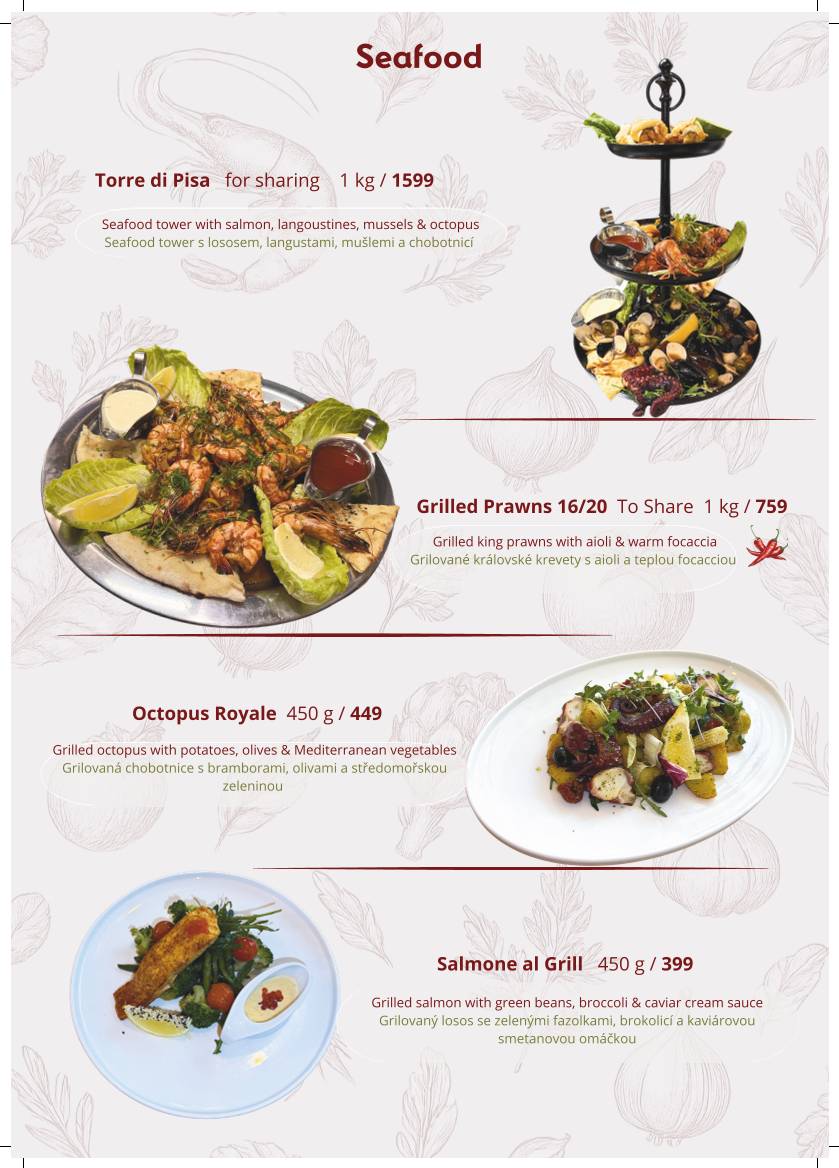 Bellissimo меню