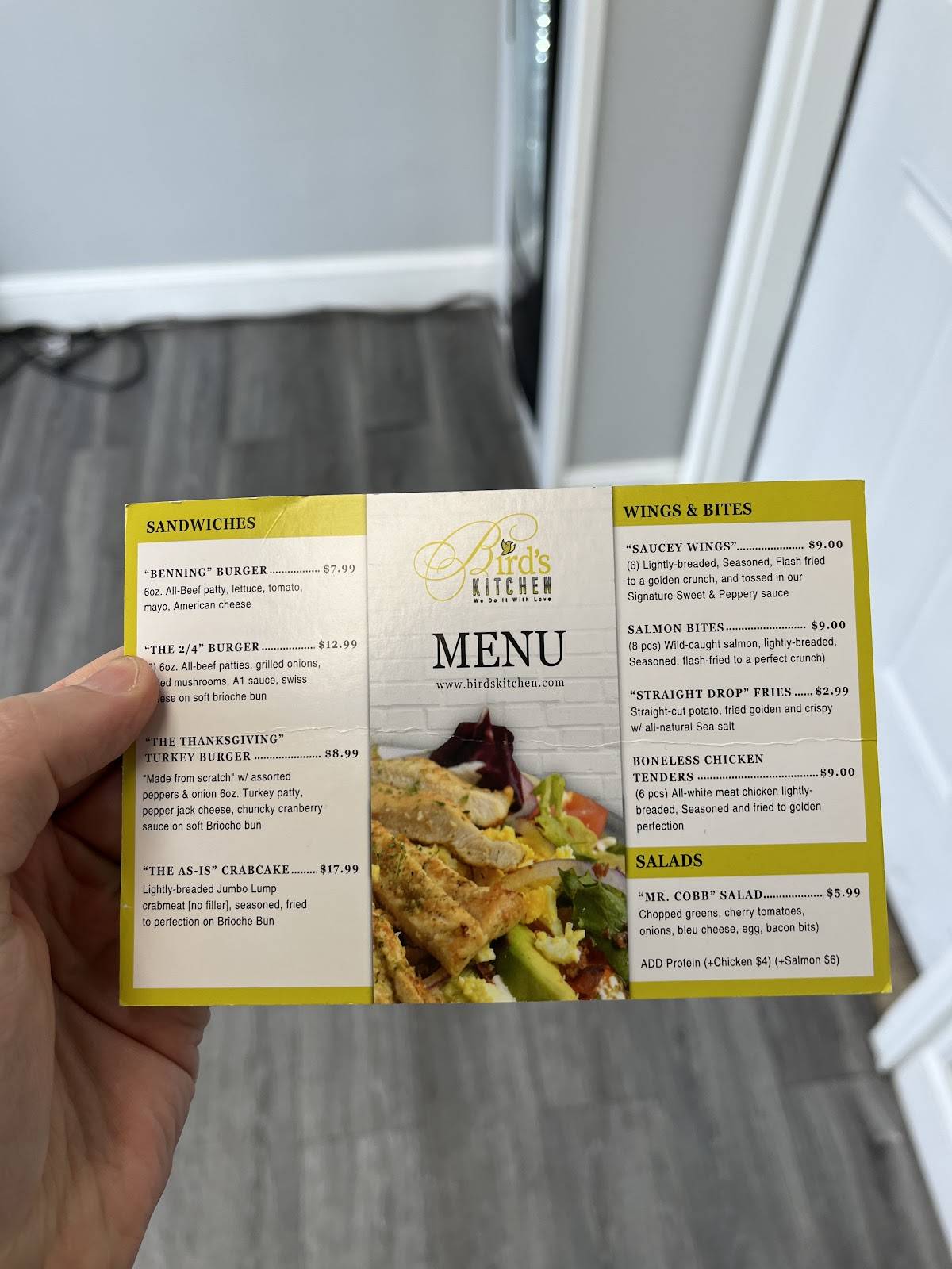 Bird's Kitchen меню