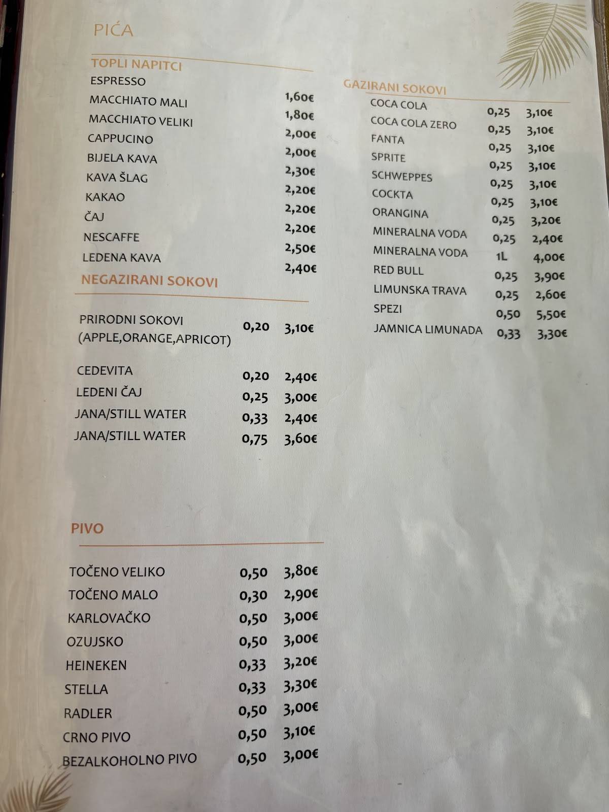 Bistro Aloha меню