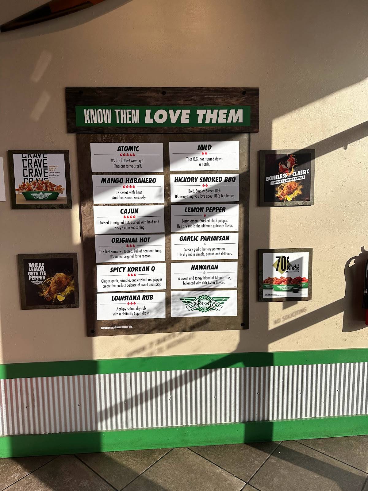 Wingstop меню