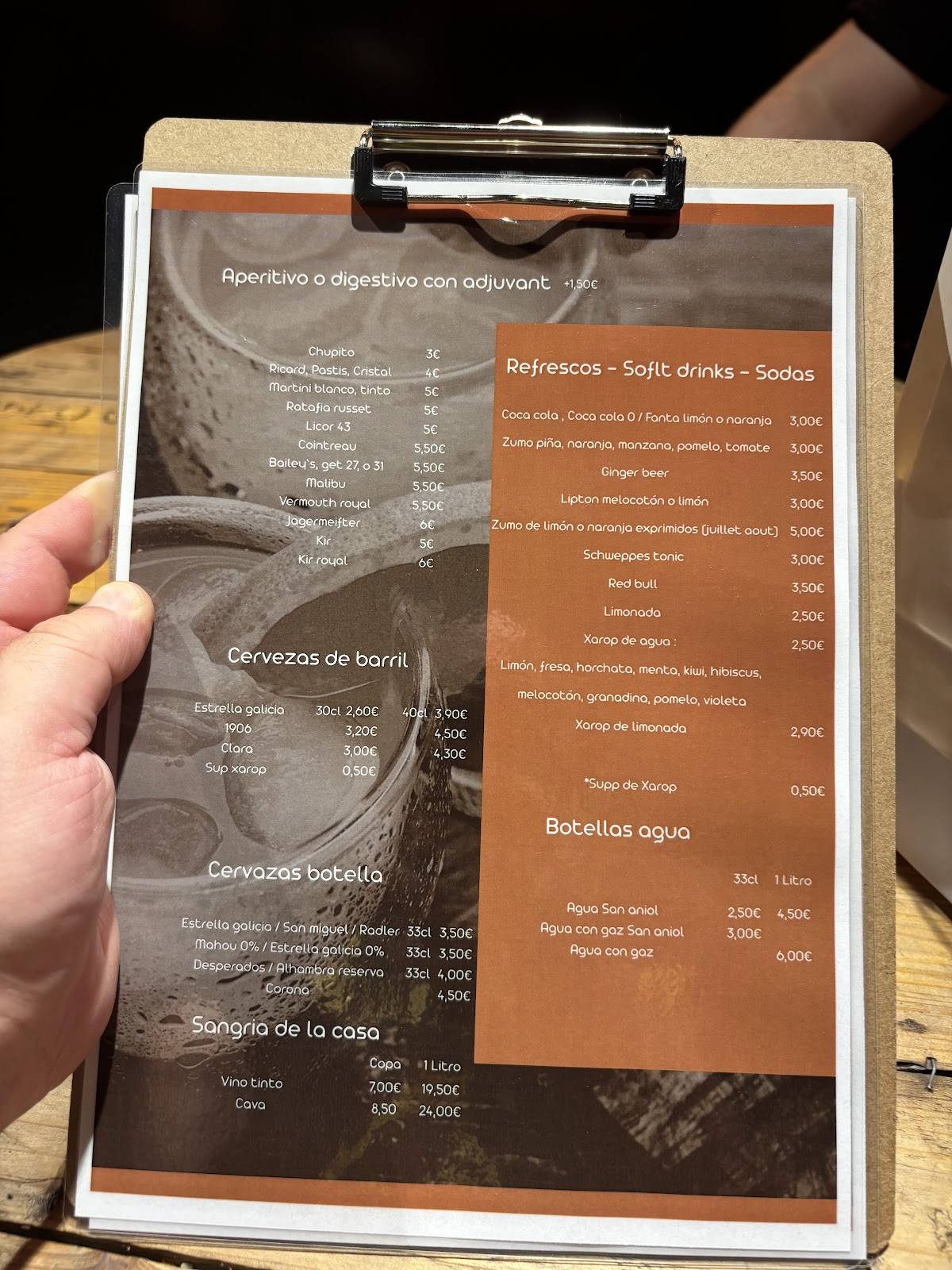 Bodega Picasso меню