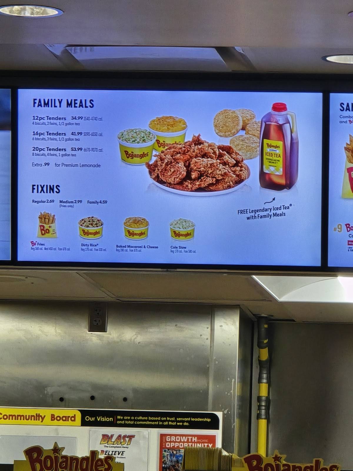 Bojangles меню
