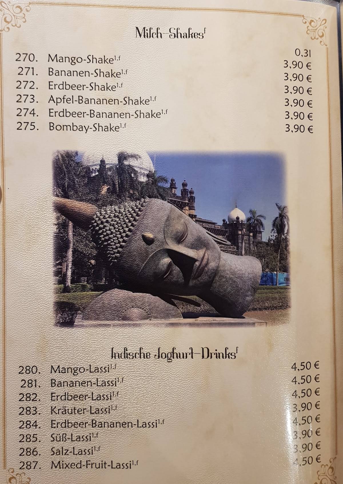 Bombay-Haus меню