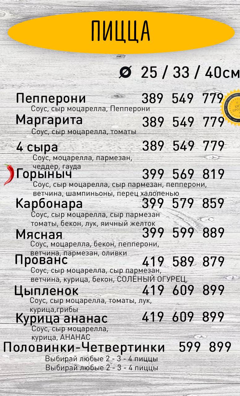 Бпш меню