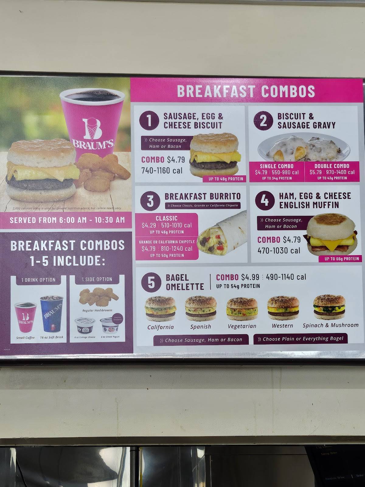Braum's Ice Cream & Dairy Store меню