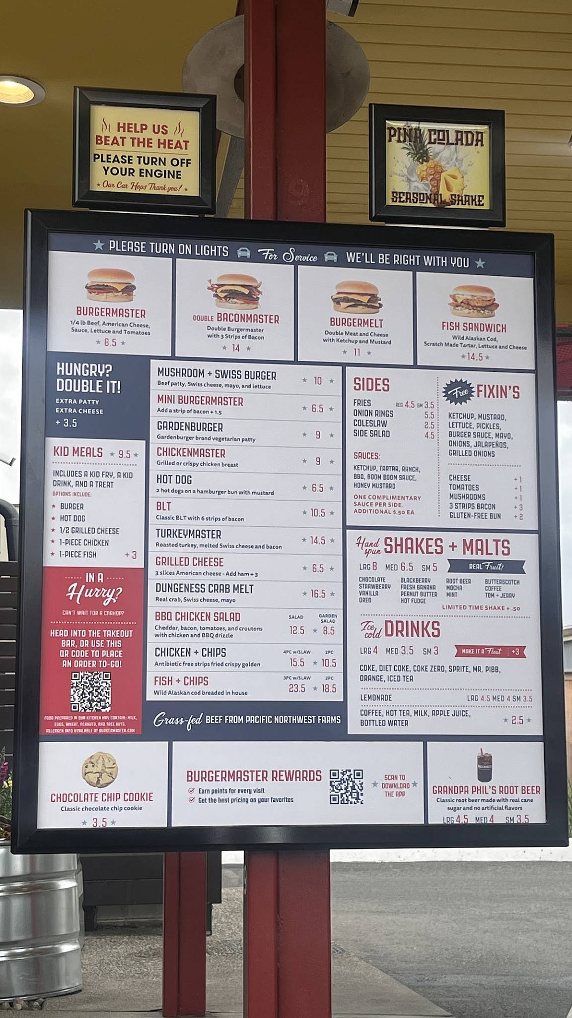 Burgermaster меню