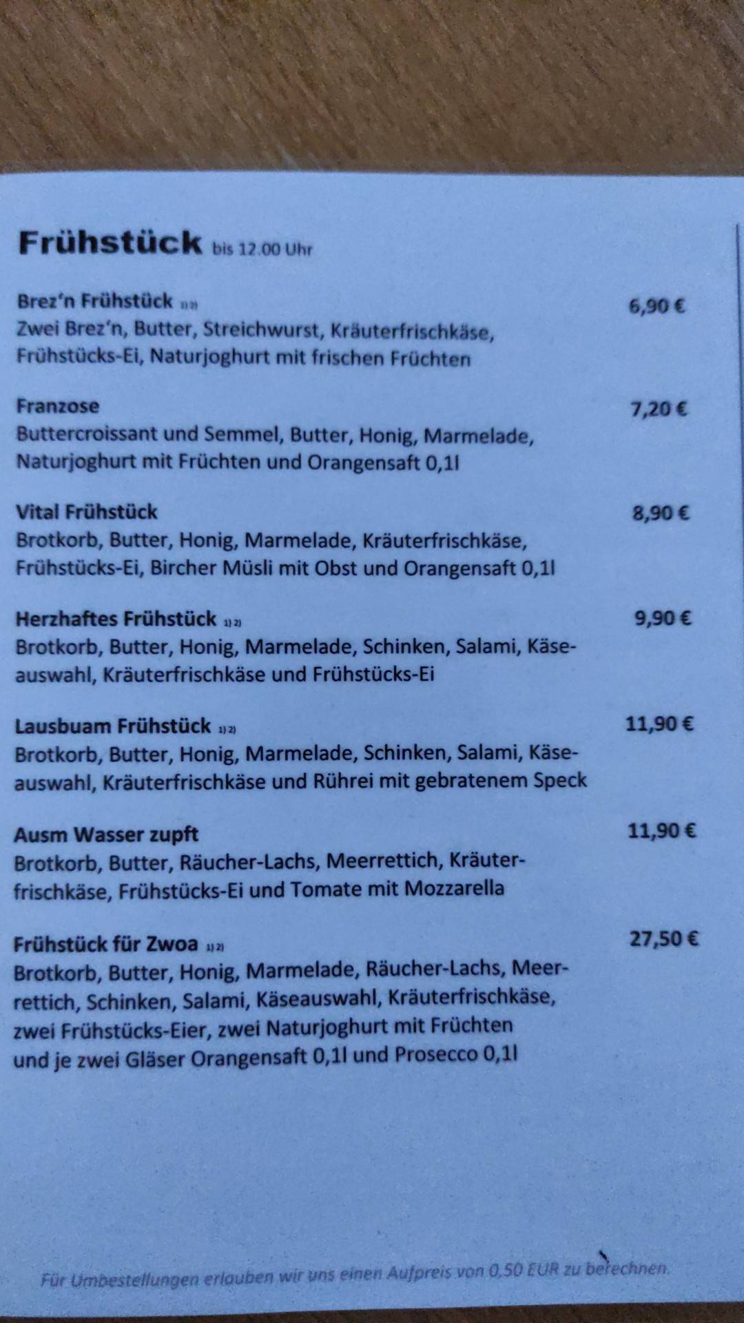 Café Freiberger меню