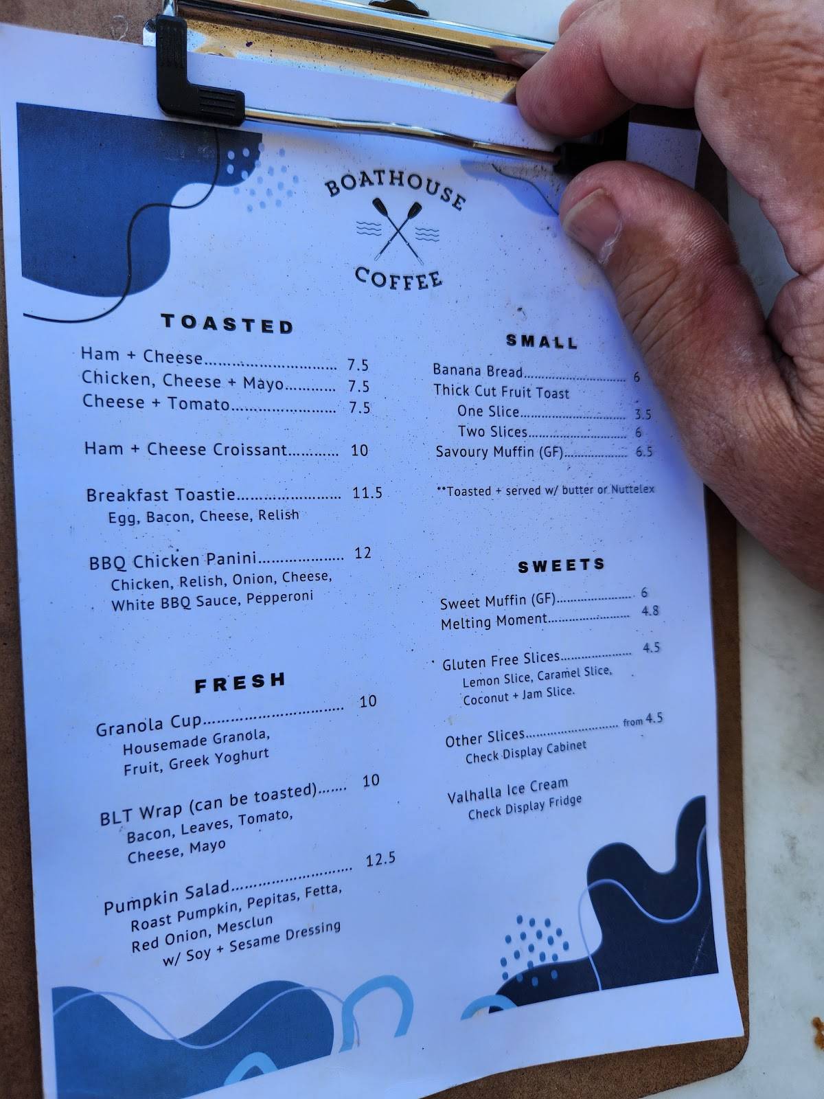 Boathouse Coffee меню