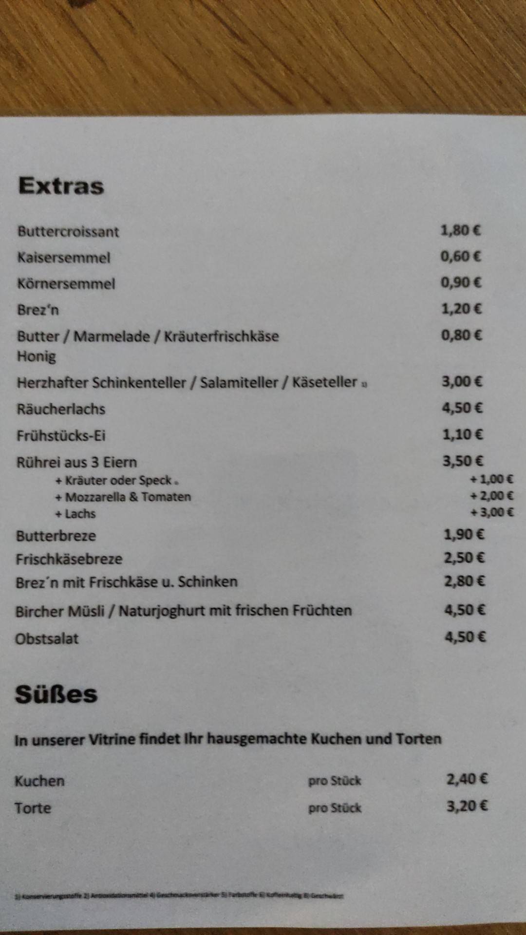 Café Freiberger меню