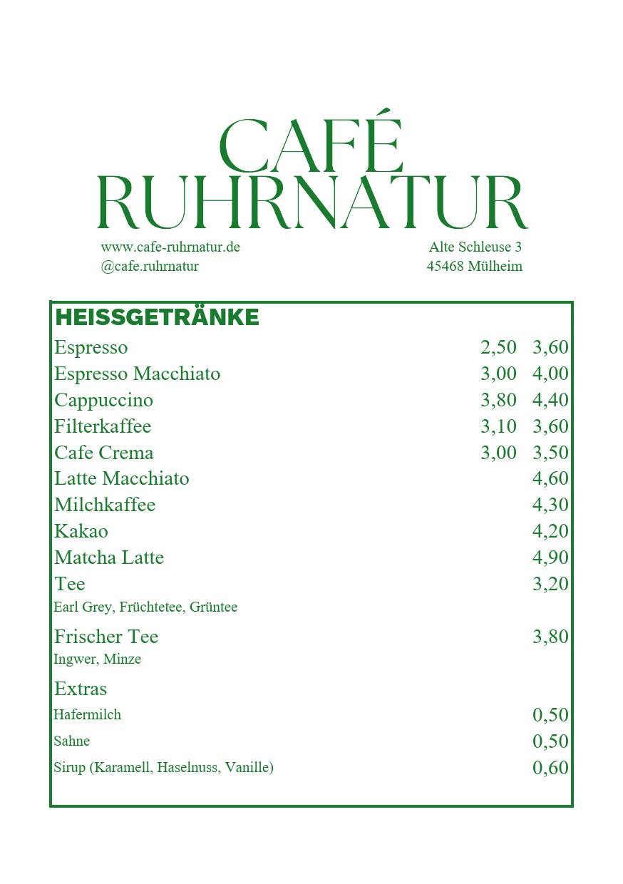 Café Ruhrnatur меню