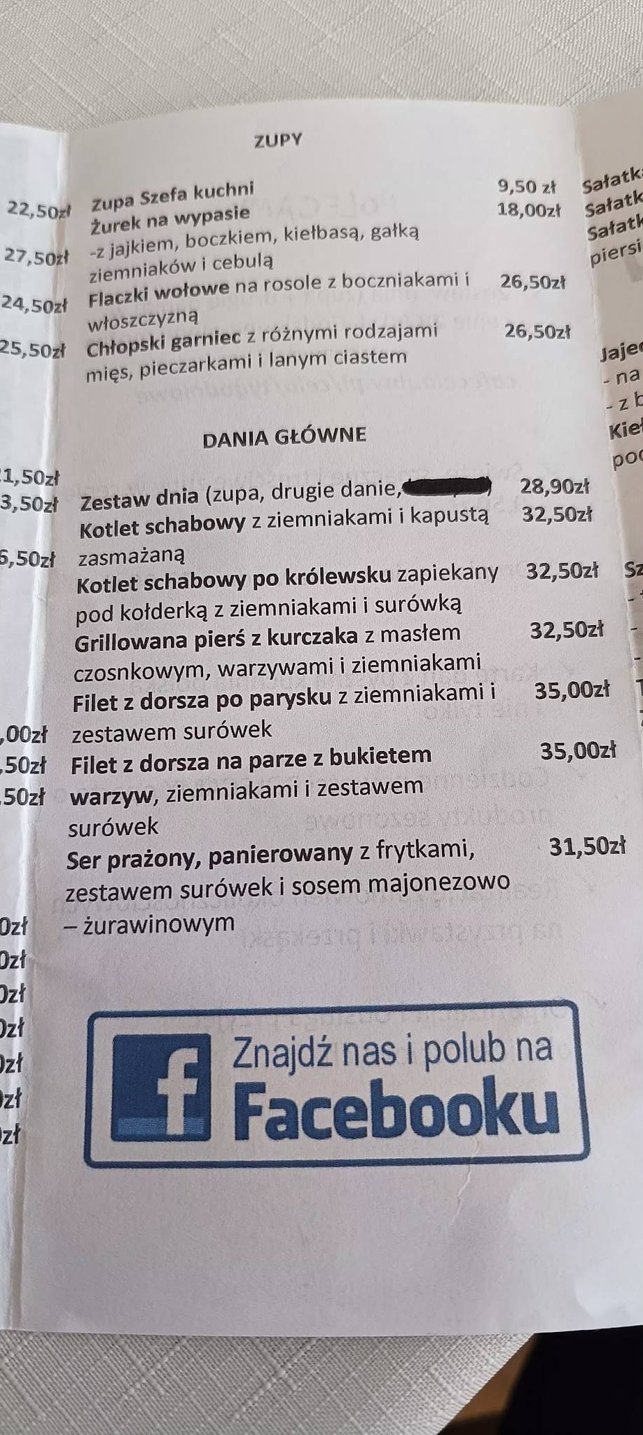 Restauracja Cafe Cela Rzeszów меню