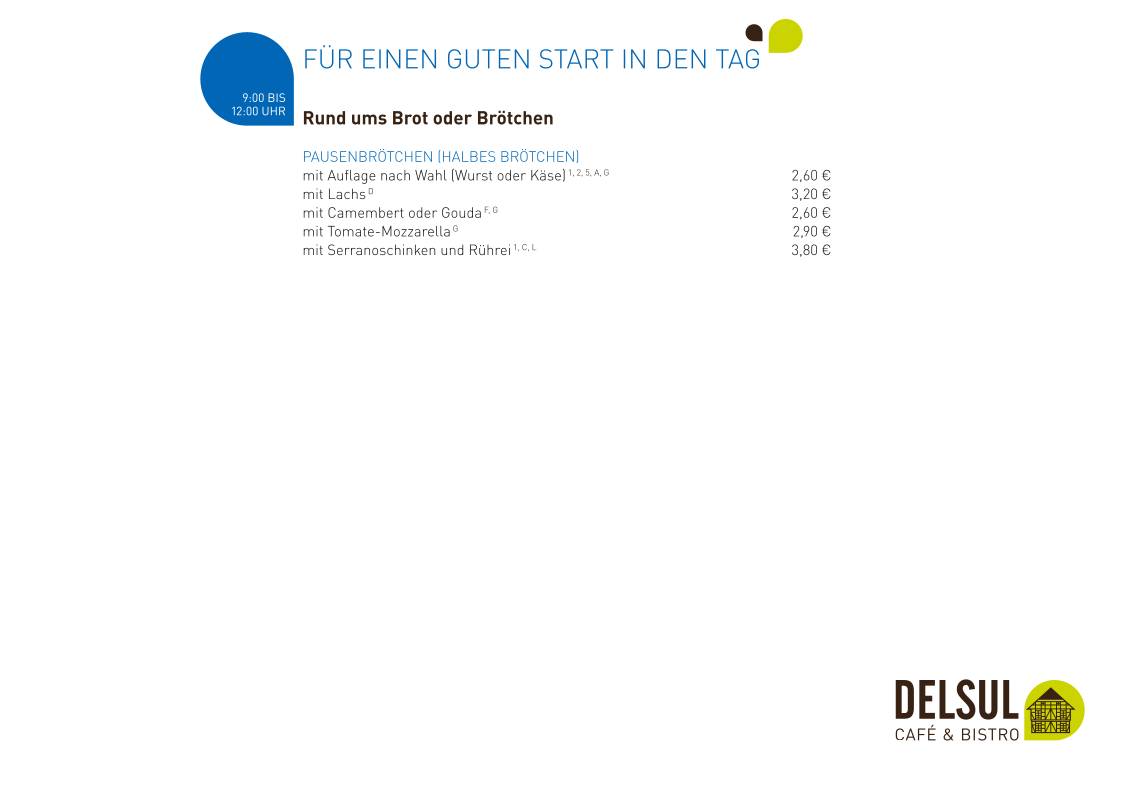 DELSUL - Café & Bistro меню