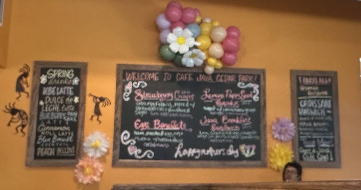 Cafe Java меню