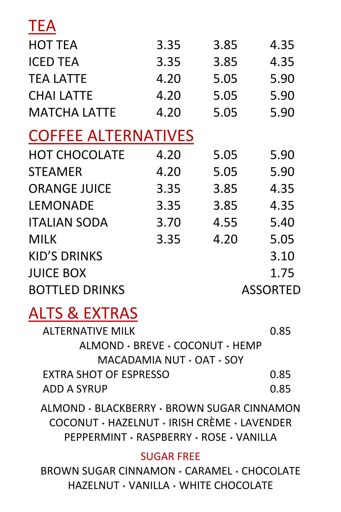 Method Coffee меню
