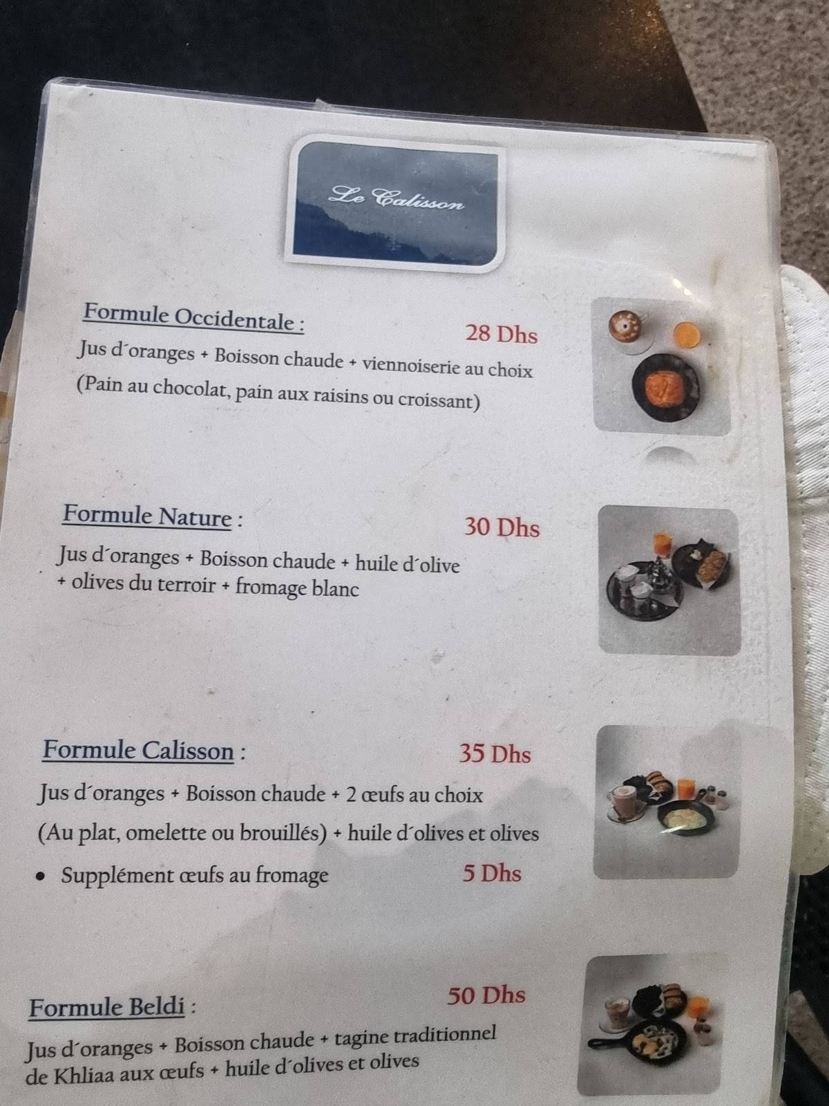 Cafe Pâtisserie Pizzeria Le Calisson меню