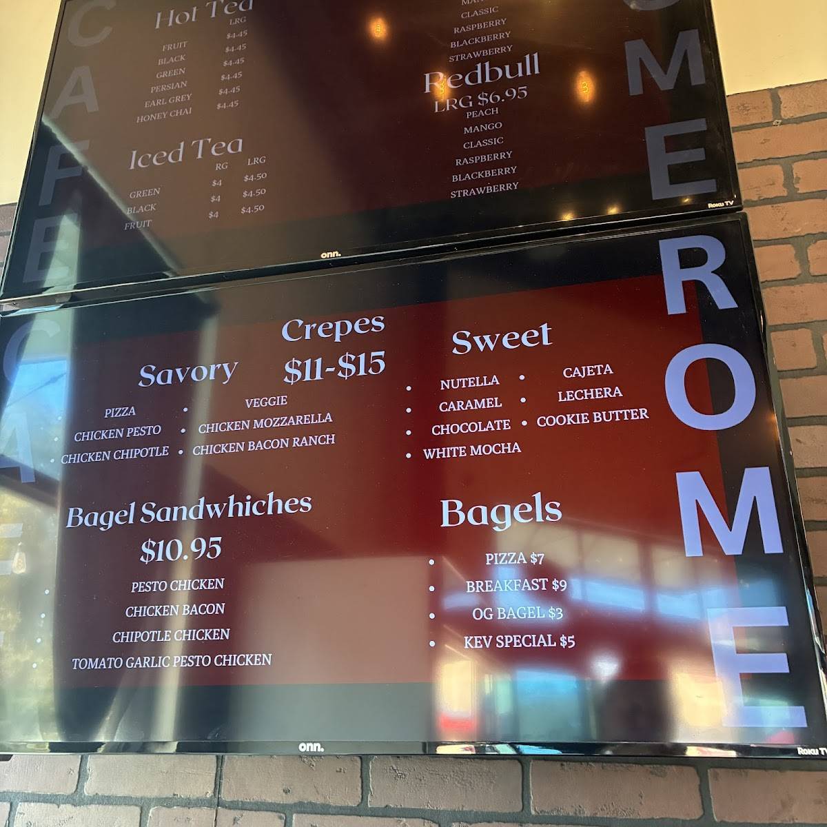 Cafe Rome меню