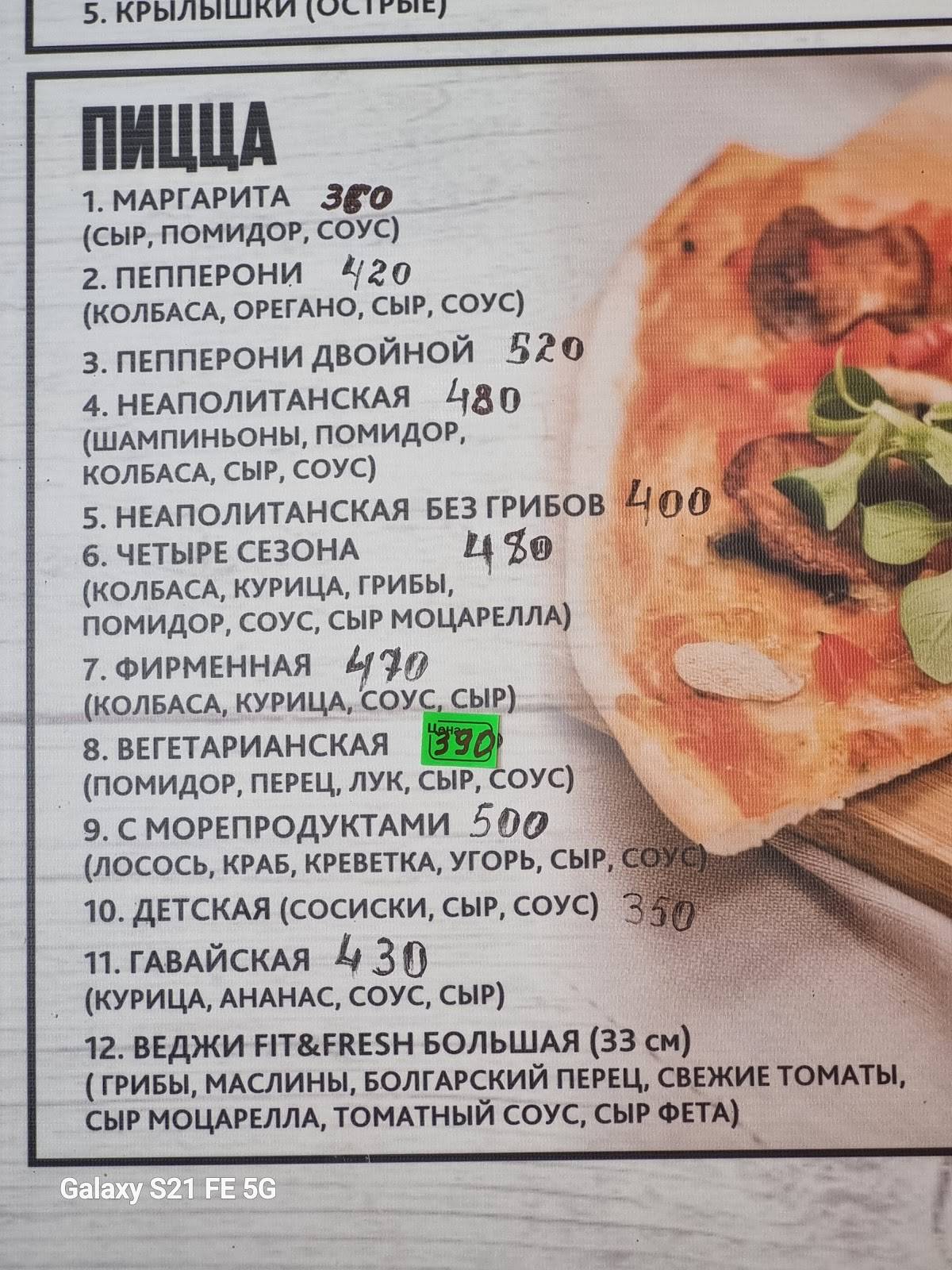 Шеф Повар меню