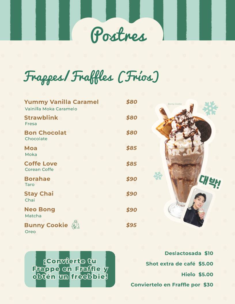 Snow Drop. Cafeteria Coreana меню