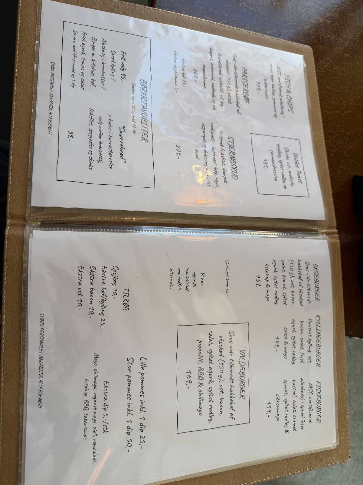 Café Valde меню