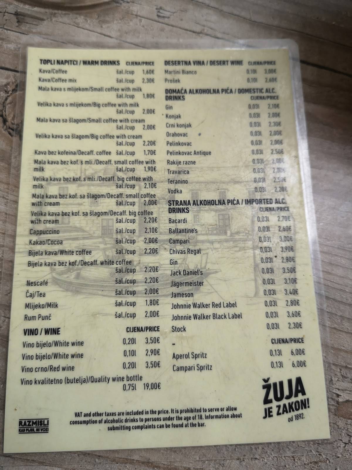 Caffe Bar Monty Python меню