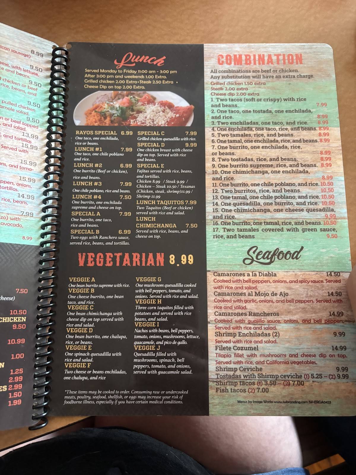 El Rayos Authentic Mexican меню