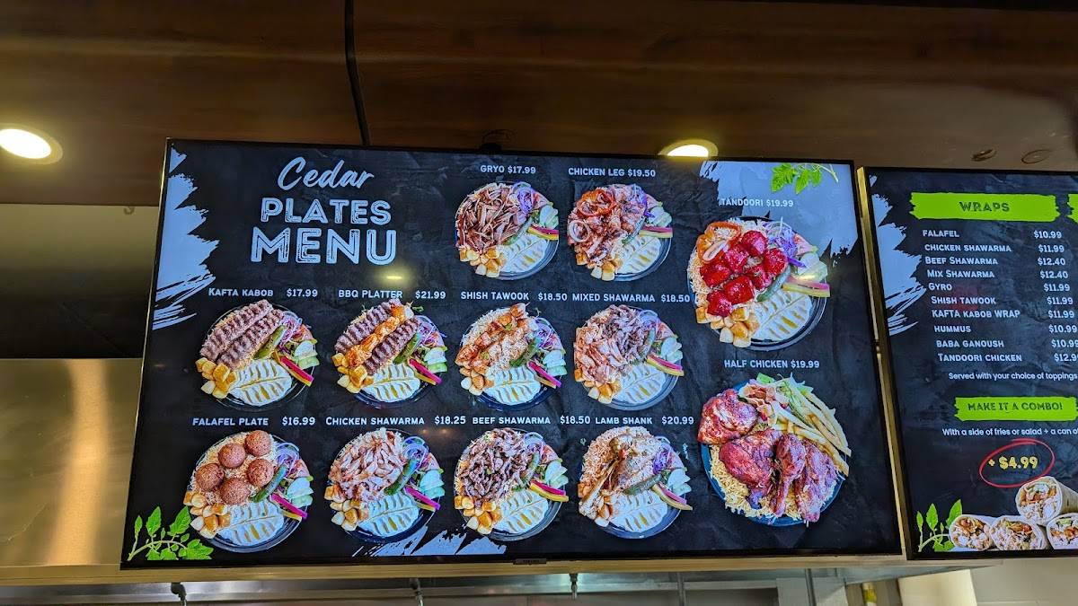 Cedar Falafel & Shawarma меню