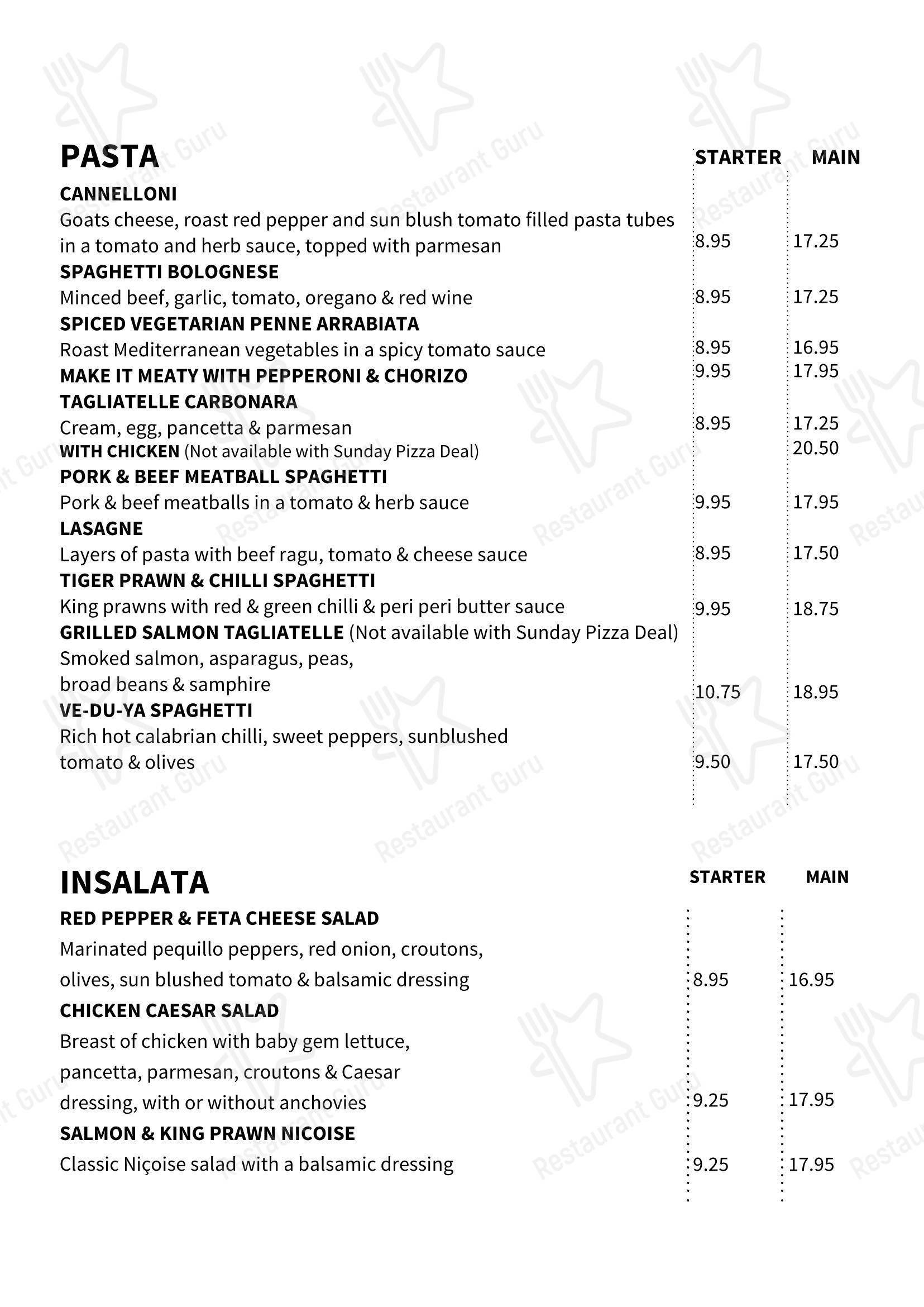 Cenetta в Рочдейле - Меню напитков