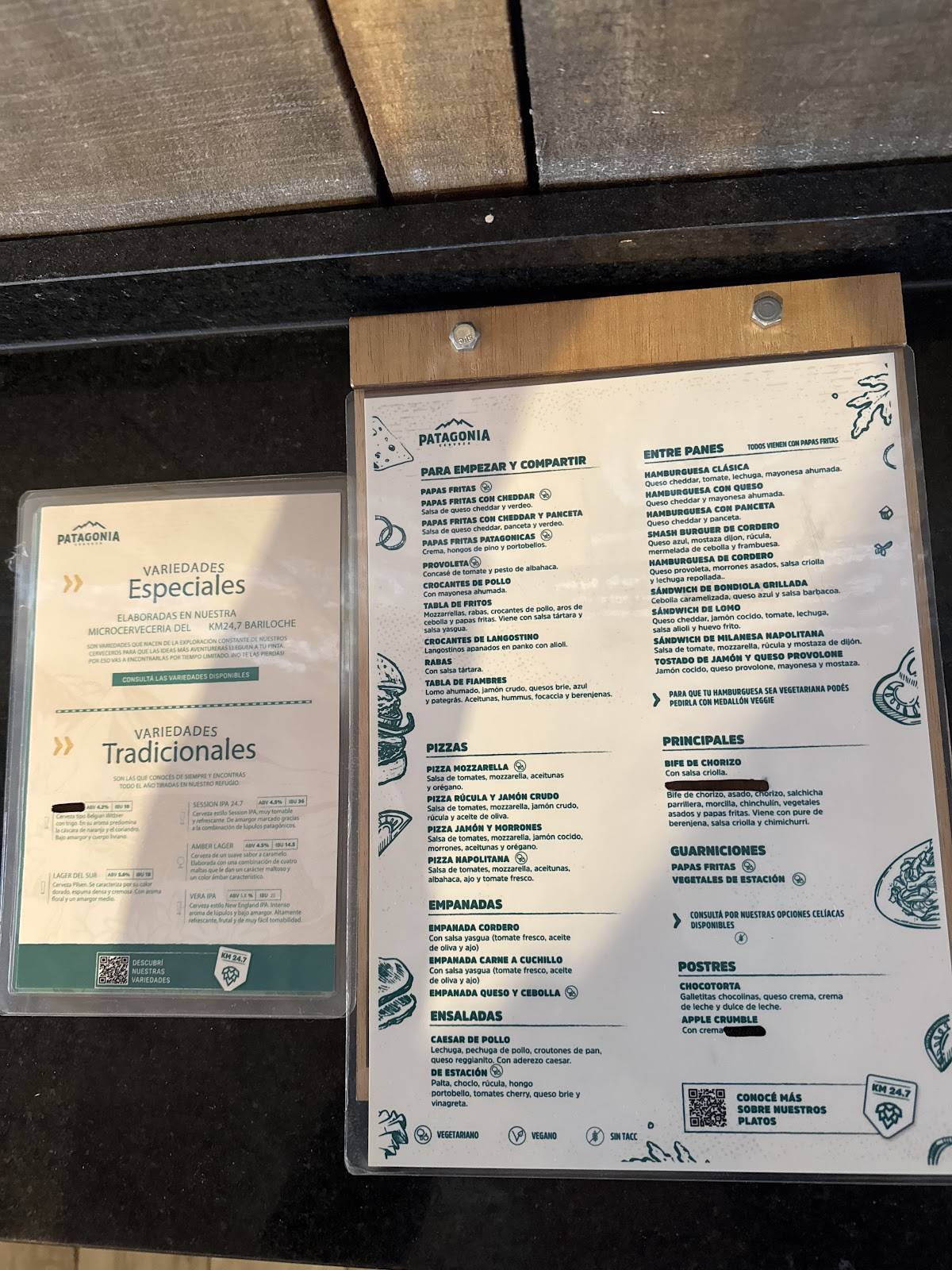 Cerveza Patagonia - Refugio Rada Tilly меню