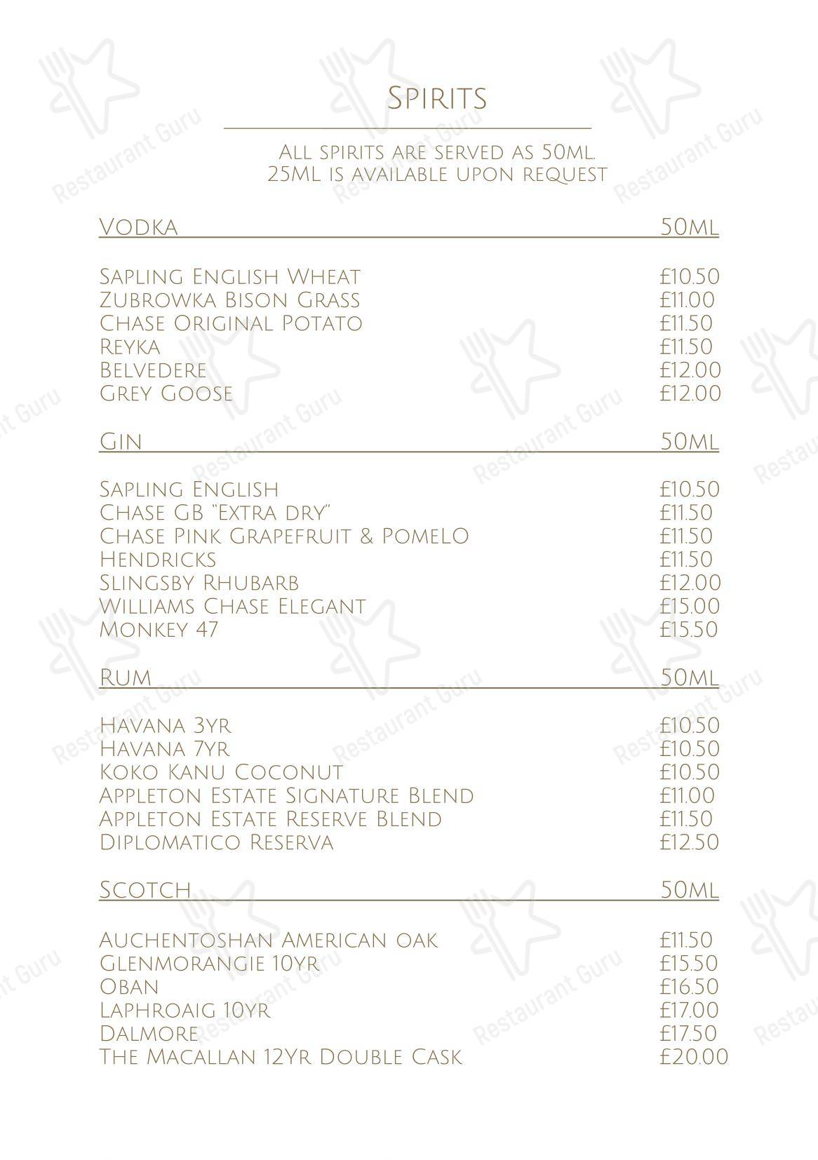 Меню ресторана Cheals - Takeaway Menu