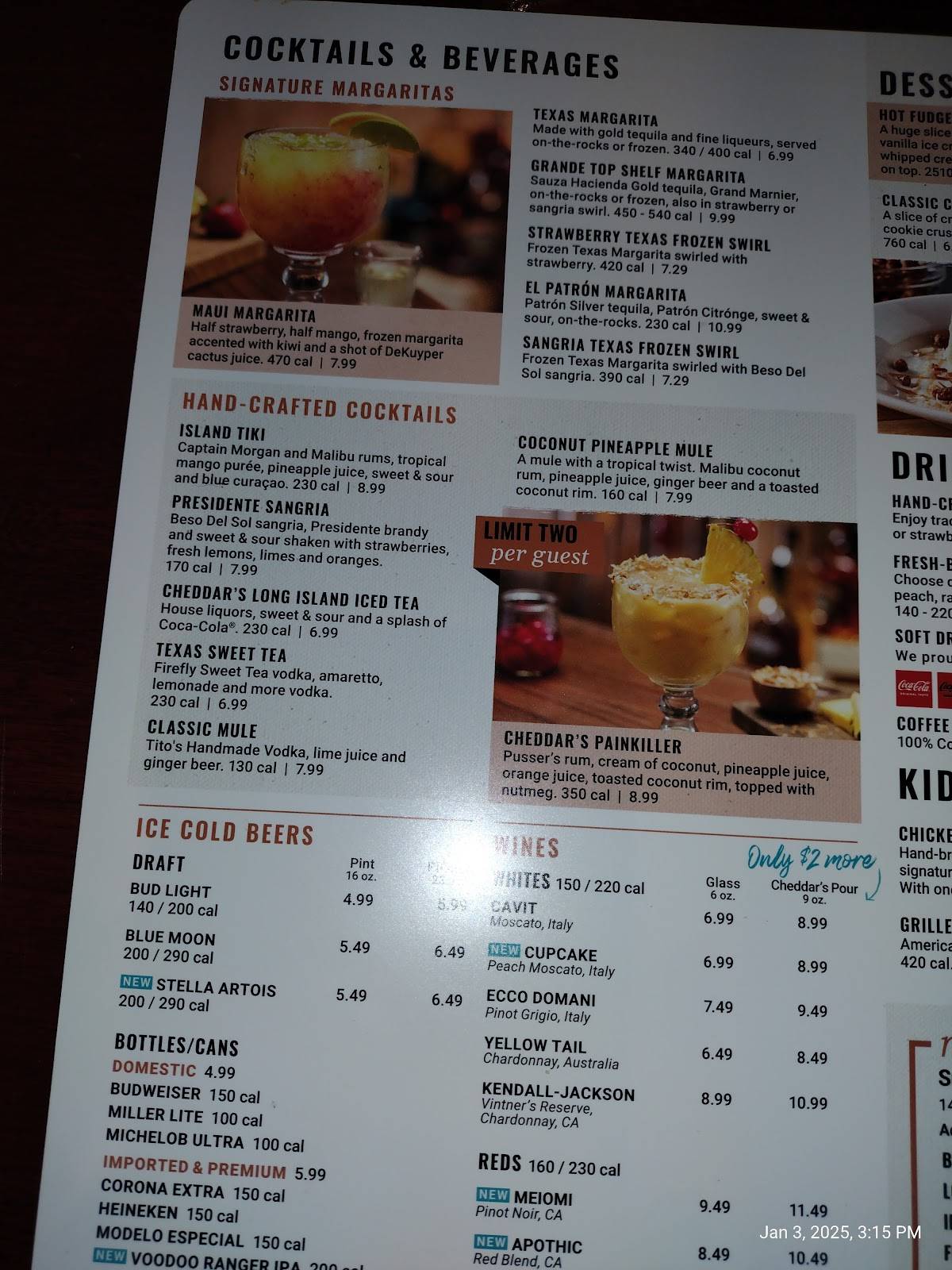Cheddar's Scratch Kitchen меню