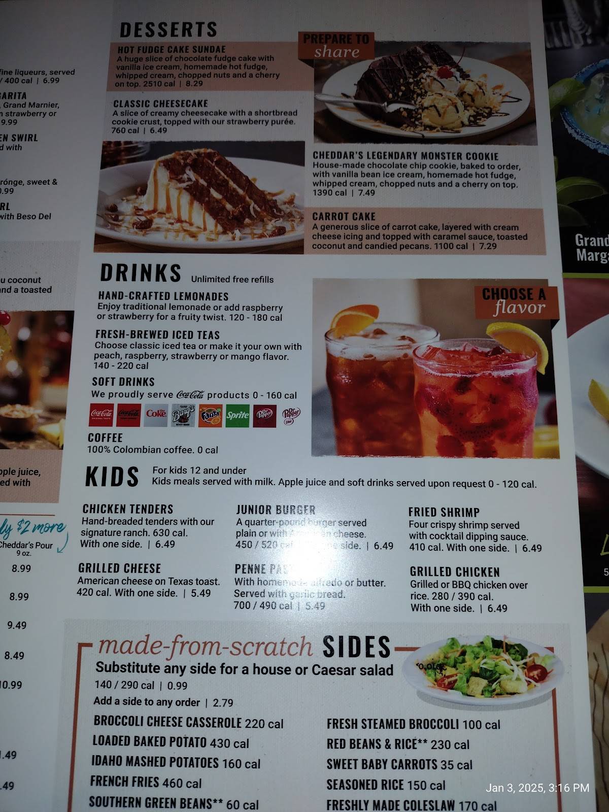 Cheddar's Scratch Kitchen меню
