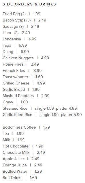 Chef George Breakfast and Lunch меню