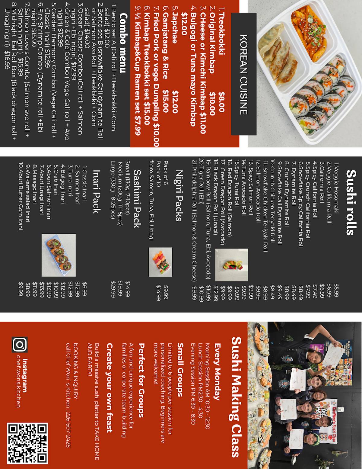 Chef Won`s Kitchen меню