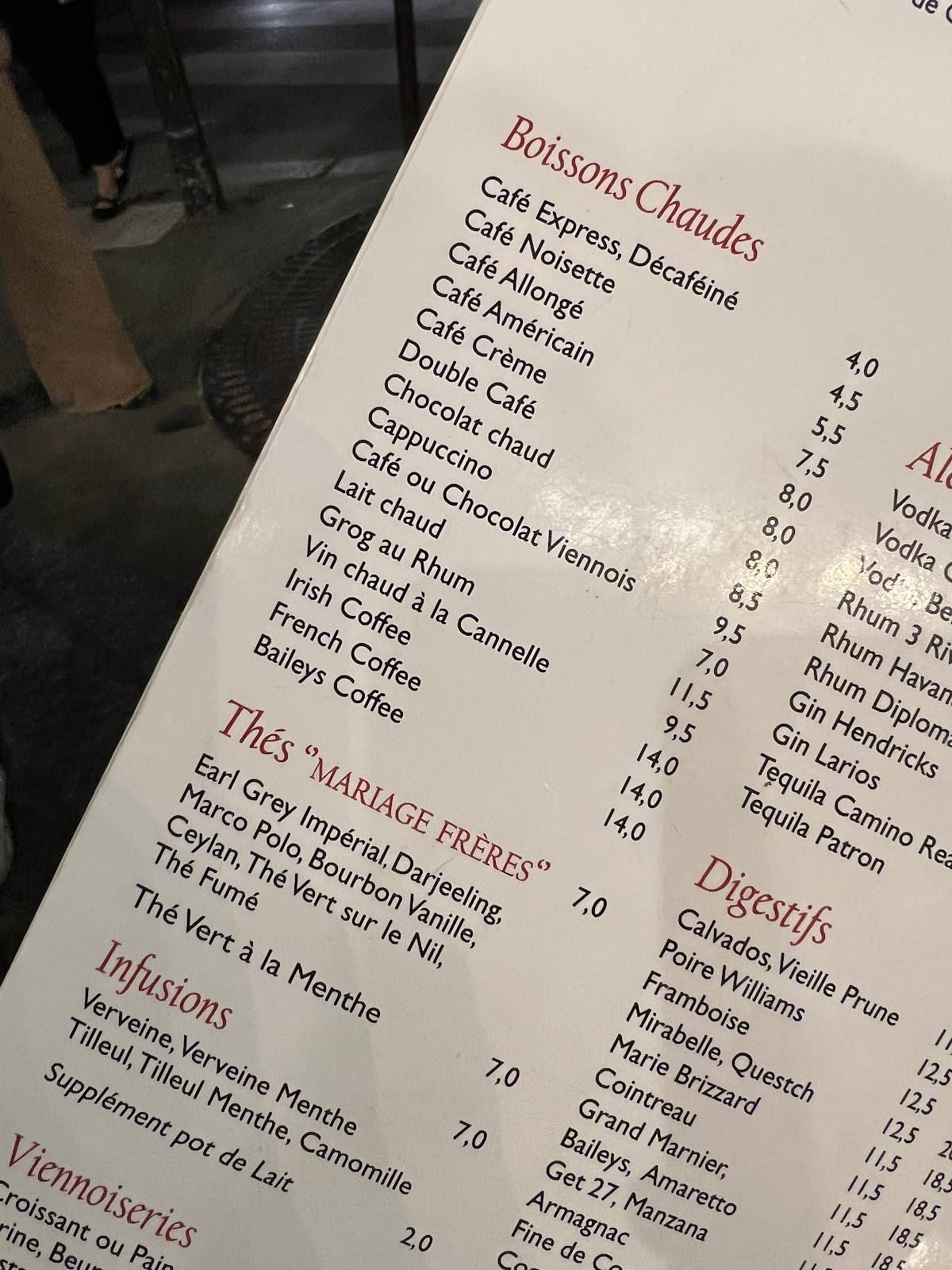 Chez Ribe меню